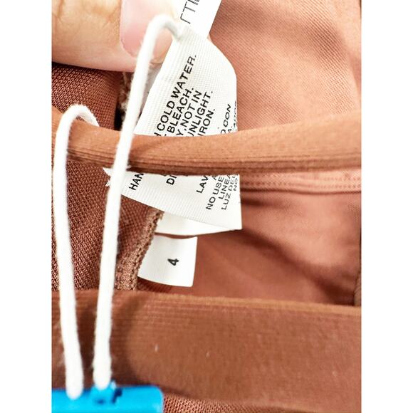 Bleu Rod Beattie Hole In One Plunge Strappy Lace Up Pecan One Piece Swimsuit NWT - Picture 7 of 8